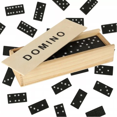 Luxma Gra domino rodzinna klasyczna 28 elementów drewniane pudełko 3896-5 Luxma Gra domino rodzinna klasyczna 28 elementów drewniane pudełko 3896-5