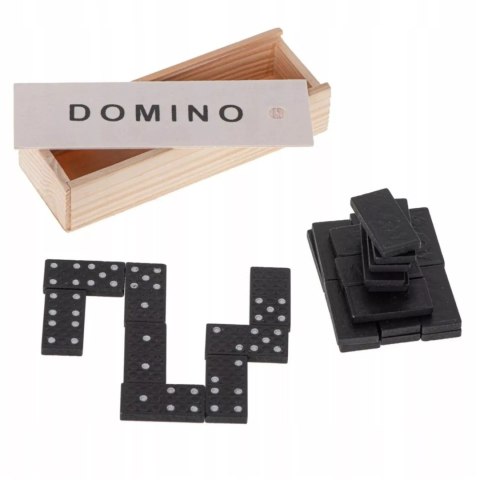 Luxma Gra domino rodzinna klasyczna 28 elementów drewniane pudełko 3896-5 Luxma Gra domino rodzinna klasyczna 28 elementów drewniane pudełko 3896-5