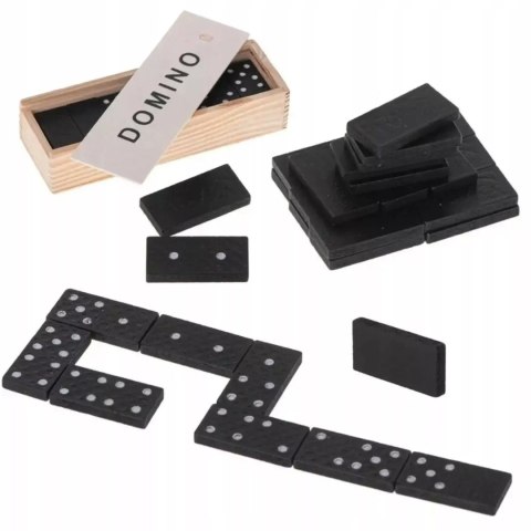 Luxma Gra domino rodzinna klasyczna 28 elementów drewniane pudełko 3896-5 Luxma Gra domino rodzinna klasyczna 28 elementów drewniane pudełko 3896-5