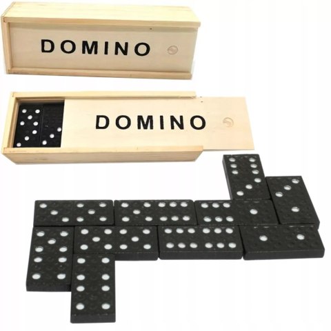 Luxma Gra domino rodzinna klasyczna 28 elementów drewniane pudełko 3896-5 Luxma Gra domino rodzinna klasyczna 28 elementów drewniane pudełko 3896-5