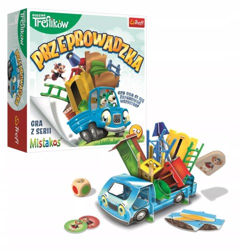 Trefl Gra zręcznościowa przeprowadzka z rodziną treflików Mistakos Trefl 02071 Trefl Gra zręcznościowa przeprowadzka z rodziną treflików Mistakos Trefl 02071