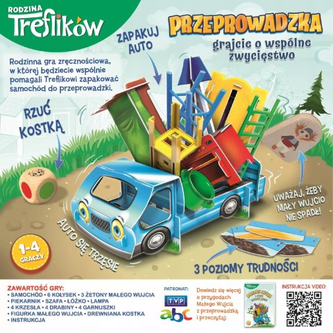 Trefl Gra zręcznościowa przeprowadzka z rodziną treflików Mistakos Trefl 02071 Trefl Gra zręcznościowa przeprowadzka z rodziną treflików Mistakos Trefl 02071