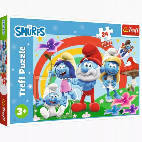 Trefl Puzzle 24 el. Maxi Smerfny dzień Trefl 14374