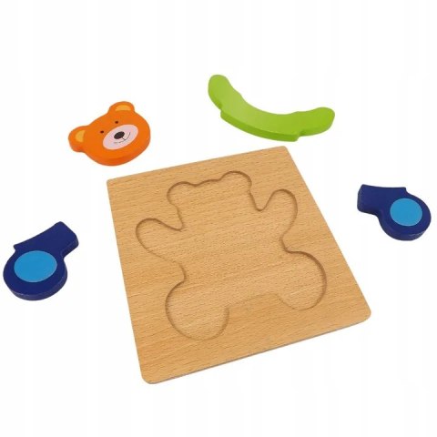 Luxma Puzzle drewniane edukacyjne klocki dla dzieci 15Mi