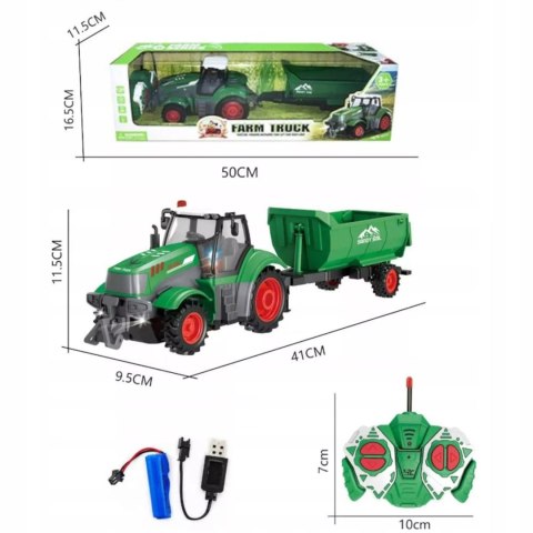 Luxma TRAKTOR Z PRZYCZEPĄ ZDALNIE STEROWANY AKUMULATOR ŁADOWARKA 9877-14 Luxma TRAKTOR Z PRZYCZEPĄ ZDALNIE STEROWANY AKUMULATOR ŁADOWARKA 9877-14