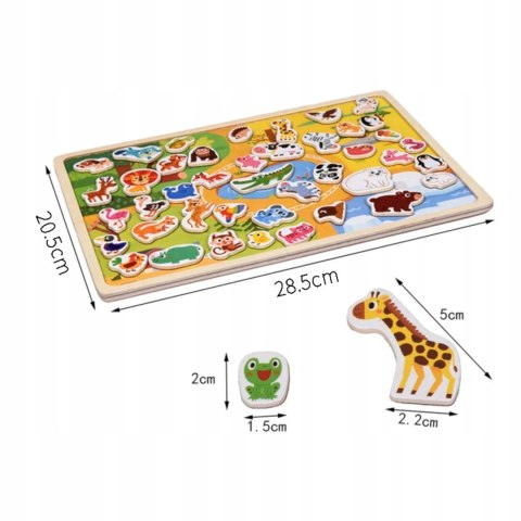 Luxma Układanka tablica puzzle magnetyczne zwierzęta MTF-C02 Luxma Układanka tablica puzzle magnetyczne zwierzęta MTF-C02