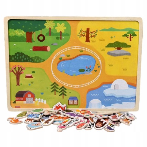 Luxma Układanka tablica puzzle magnetyczne zwierzęta MTF-C02 Luxma Układanka tablica puzzle magnetyczne zwierzęta MTF-C02