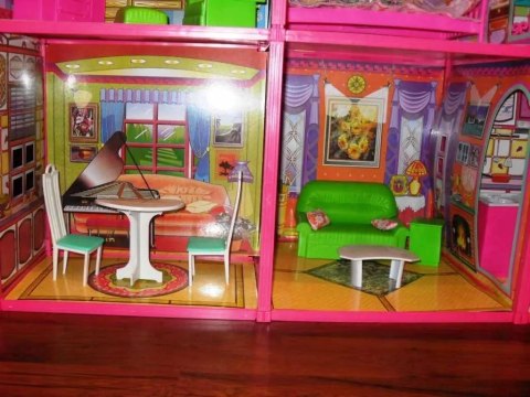 Luxma Wielki domek dla lalek + mebelki 6 pokoi 6983