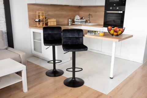 Hoker barowy Arako Black czarny Velvet Hoker barowy Arako Black czarny Velvet
