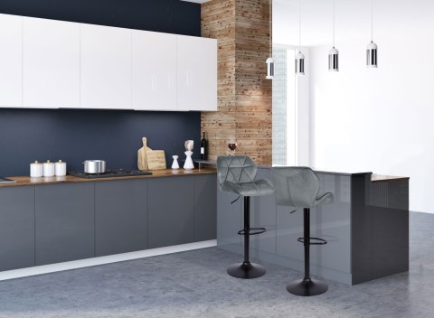 Hoker barowy Grappo Black grafitowy Velvet Hoker barowy Grappo Black grafitowy Velvet