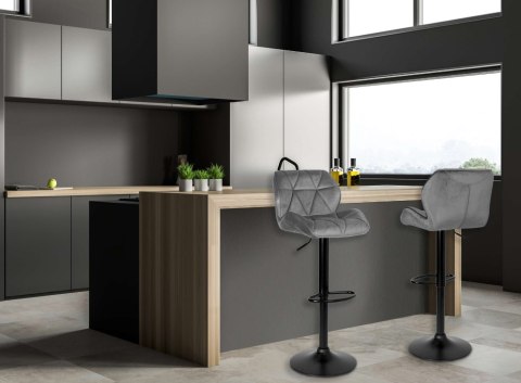 Hoker barowy Grappo Black grafitowy Velvet Hoker barowy Grappo Black grafitowy Velvet