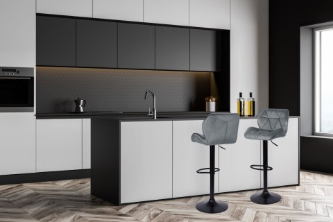 Hoker barowy Grappo Black grafitowy Velvet Hoker barowy Grappo Black grafitowy Velvet