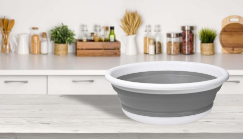 Miska okrągła 37 cm biało-szara ELBA COMPACT 9 litrów Miska okrągła 37 cm biało-szara ELBA COMPACT 9 litrów