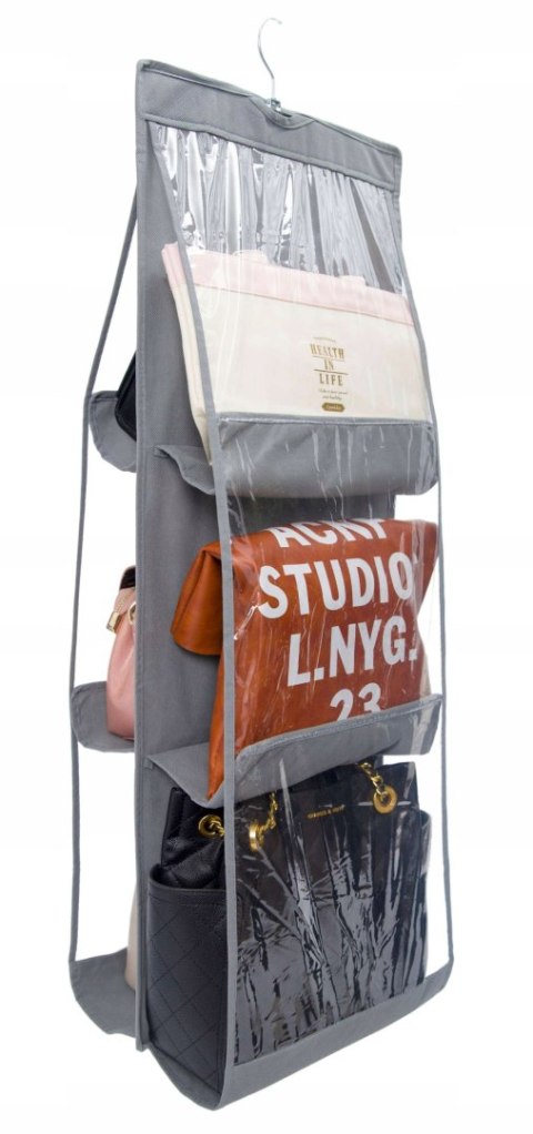Organizer wiszący z 6 przegródkami Vitto szary Organizer wiszący z 6 przegródkami Vitto szary