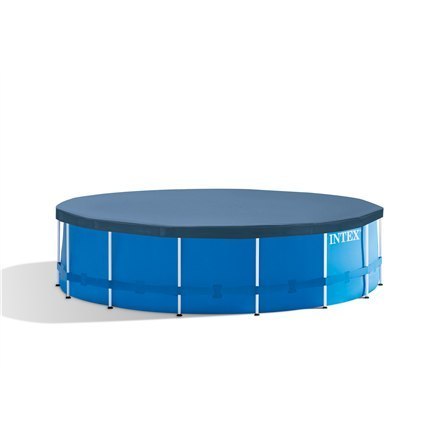 Zestaw basenowy Intex | Metal Frame z pompą filtrującą, drabinką bezpieczeństwa, ściereczką do podłoża, pokrywą | Niebieski Zestaw basenowy Intex | Metal Frame z pompą filtrującą, drabinką bezpieczeństwa, ściereczką do podłoża, pokrywą | Niebieski