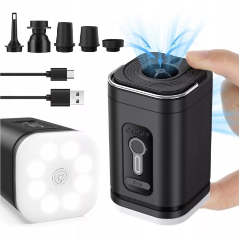 Luxma 3W1 AKUMULATOROWA ELEKTRYCZNA MINI POMPKA POWIETRZA LAMPA KEMPINGOWA 66001 Luxma 3W1 AKUMULATOROWA ELEKTRYCZNA MINI POMPKA POWIETRZA LAMPA KEMPINGOWA 66001