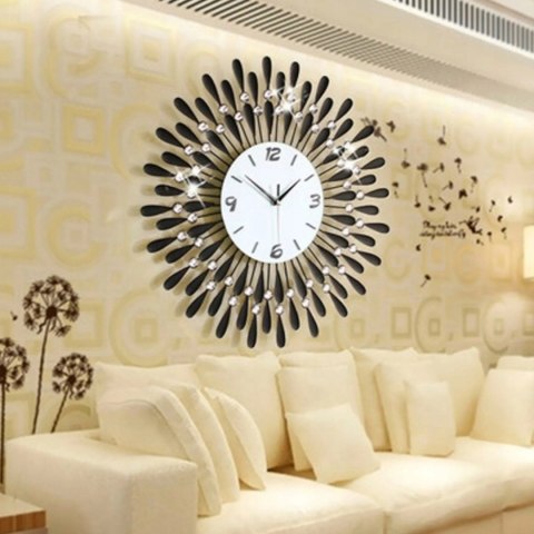 Luxma Duży nowoczesny metalowy elegancki zegar 1301 Luxma Duży nowoczesny metalowy elegancki zegar 1301