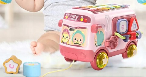 Luxma Interaktywny autobus sorter cymbałki grzechotki 4R