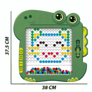 Luxma Tablica magnetyczna koraliki do rysowania dinozaur 676-2
