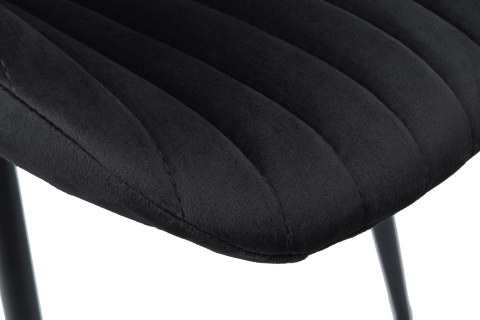 Krzesło welurowe DALLAS VELVET czarne Krzesło welurowe DALLAS VELVET czarne
