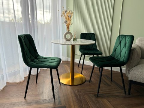 Krzesło welurowe tapicerowane Madison Velvet ciemnozielone Krzesło welurowe tapicerowane Madison Velvet ciemnozielone