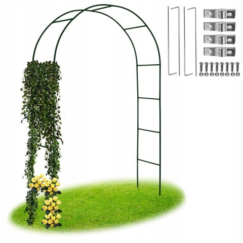 Pergola metalowa łuk czarna 240 cm Pergola metalowa łuk czarna 240 cm