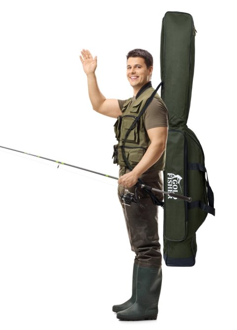 Pokrowiec na wędki 160 cm Gold Fisher 3 komory Pokrowiec na wędki 160 cm Gold Fisher 3 komory