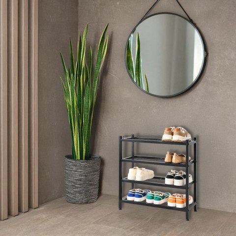 Regał na buty loft Viena 4 poziomy czarna Regał na buty loft Viena 4 poziomy czarna