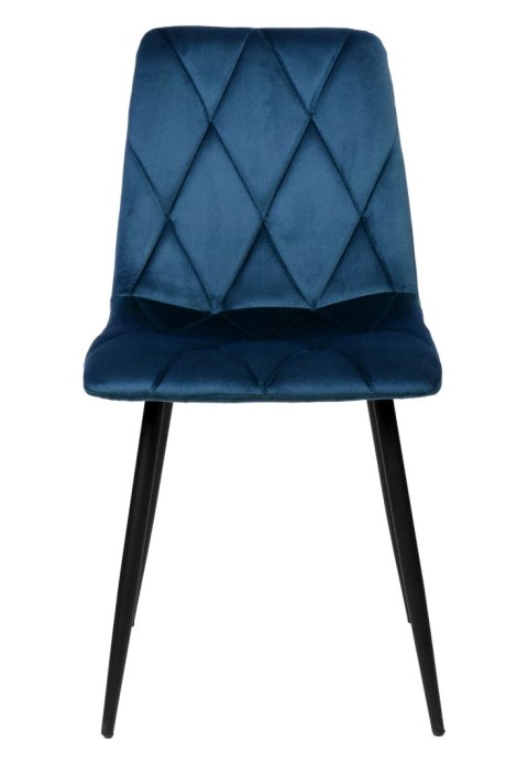 Krzesło welurowe tapicerowane Madison granatowe Velvet Krzesło welurowe tapicerowane Madison granatowe Velvet