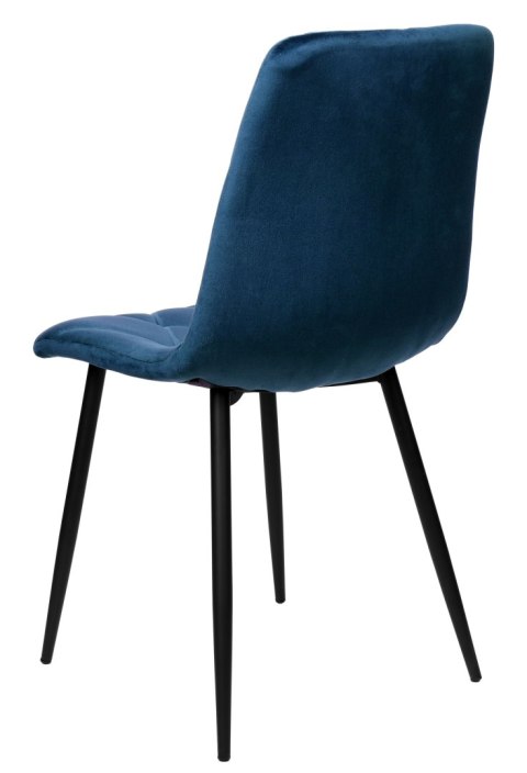 Krzesło welurowe tapicerowane Madison granatowe Velvet Krzesło welurowe tapicerowane Madison granatowe Velvet