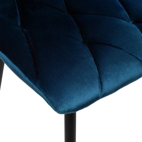 Krzesło welurowe tapicerowane Madison granatowe Velvet Krzesło welurowe tapicerowane Madison granatowe Velvet
