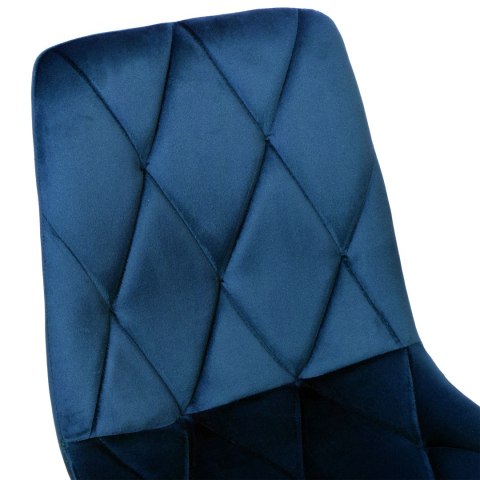 Krzesło welurowe tapicerowane Madison granatowe Velvet Krzesło welurowe tapicerowane Madison granatowe Velvet