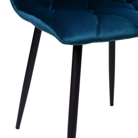 Krzesło welurowe tapicerowane Madison granatowe Velvet Krzesło welurowe tapicerowane Madison granatowe Velvet
