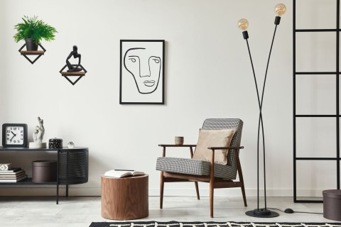 Kwietnik metalowy ścienny czarny Doron Rustic loft Kwietnik metalowy ścienny czarny Doron Rustic loft