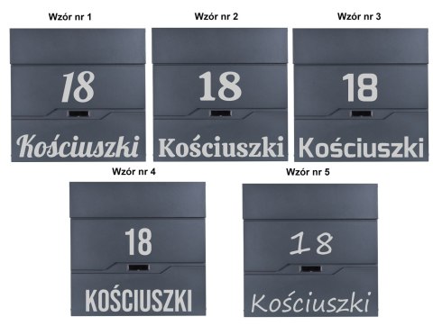Skrzynka pocztowa na listy Vidar antracyt z napisami Skrzynka pocztowa na listy Vidar antracyt z napisami