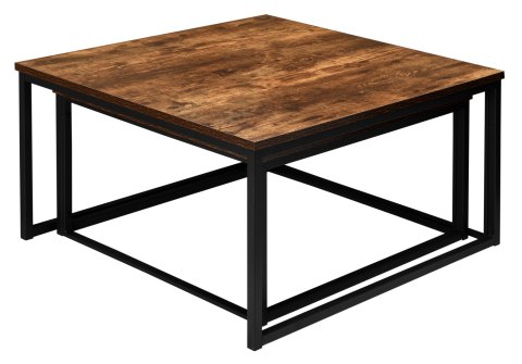 Stoliki kawowe loft Velen Rustic postarzany dąb Stoliki kawowe loft Velen Rustic postarzany dąb