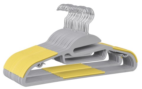 Wieszak Flexi komplet 20 sztuk szaro-żółty Wieszak Flexi komplet 20 sztuk szaro-żółty