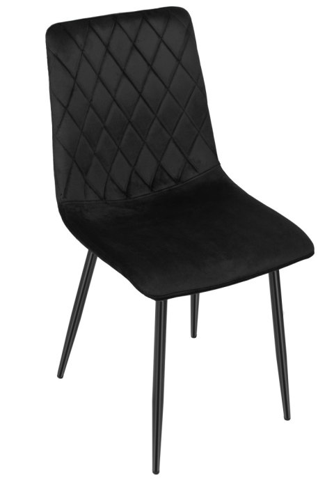 Krzesło tapicerowane Dexter Velvet czarny Krzesło tapicerowane Dexter Velvet czarny