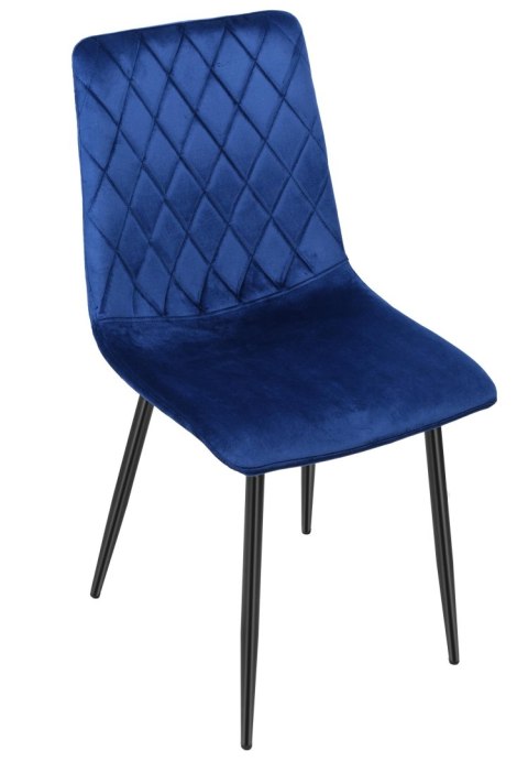 Krzesło tapicerowane Dexter Velvet granatowy Krzesło tapicerowane Dexter Velvet granatowy