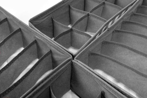 Organizery Skuff szaro-białe komplet 4 sztuk Organizery Skuff szaro-białe komplet 4 sztuk