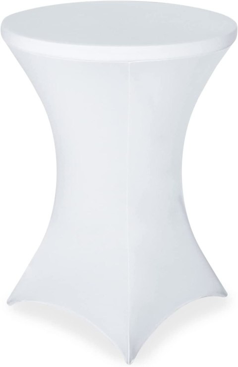 Pokrowiec na stolik koktajlowy BIAŁY 80 cm Pokrowiec na stolik koktajlowy BIAŁY 80 cm