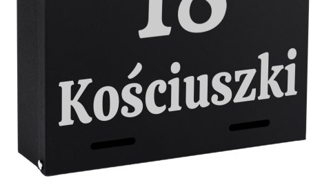 Skrzynka pocztowa na listy Odvin czarna z napisami Skrzynka pocztowa na listy Odvin czarna z napisami