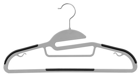 Wieszak Flexi komplet 10 sztuk szaroczarny Wieszak Flexi komplet 10 sztuk szaroczarny