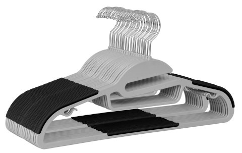 Wieszak Flexi komplet 20 sztuk szaroczarny Wieszak Flexi komplet 20 sztuk szaroczarny