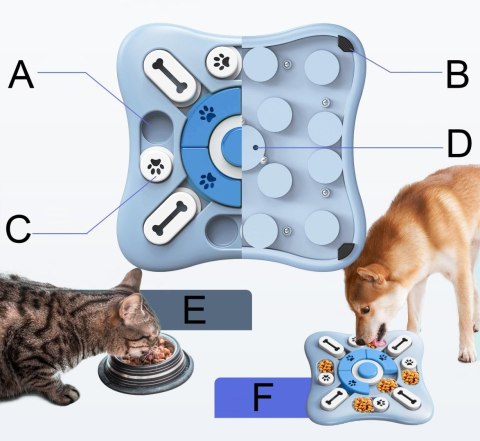 Gra Puzzle zabawka dla psa kota Pongo niebieski Gra Puzzle zabawka dla psa kota Pongo niebieski