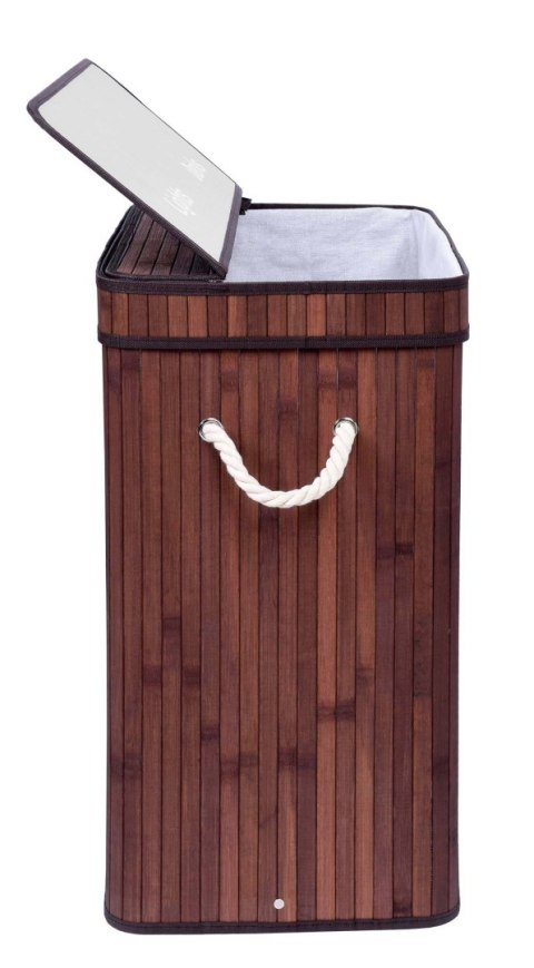 Kosz na pranie bambusowy z pokrywą 100L wenge Kosz na pranie bambusowy z pokrywą 100L wenge