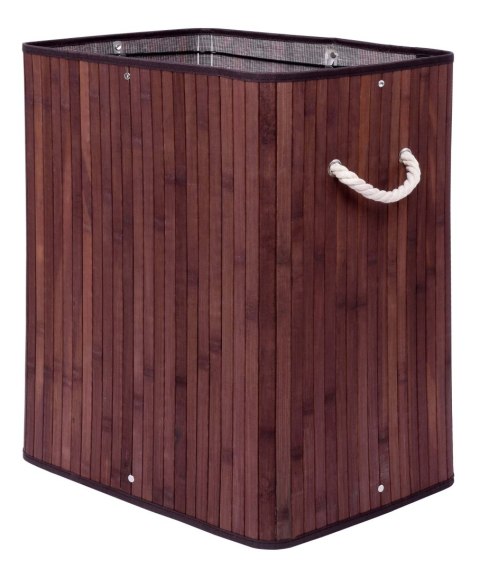Kosz na pranie bambusowy z pokrywą 100L wenge Kosz na pranie bambusowy z pokrywą 100L wenge