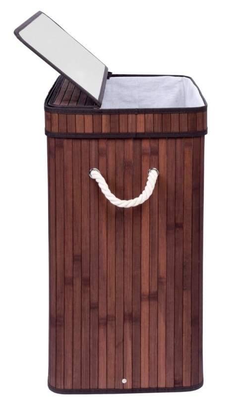 Kosz na pranie bambusowy z pokrywą SOREN 80L wenge Kosz na pranie bambusowy z pokrywą SOREN 80L wenge