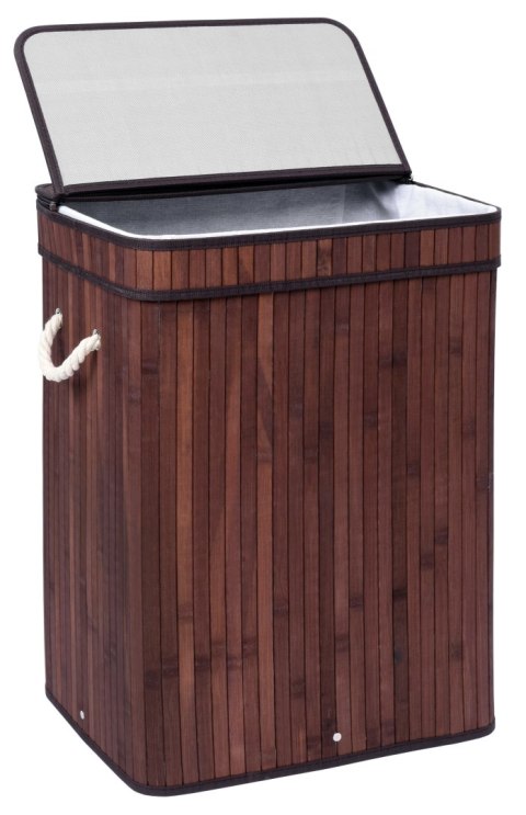 Kosz na pranie bambusowy z pokrywą SOREN 80L wenge Kosz na pranie bambusowy z pokrywą SOREN 80L wenge
