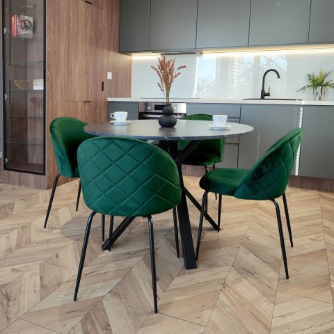 Krzesło welurowe Fargo Velvet ciemnozielone Krzesło welurowe Fargo Velvet ciemnozielone